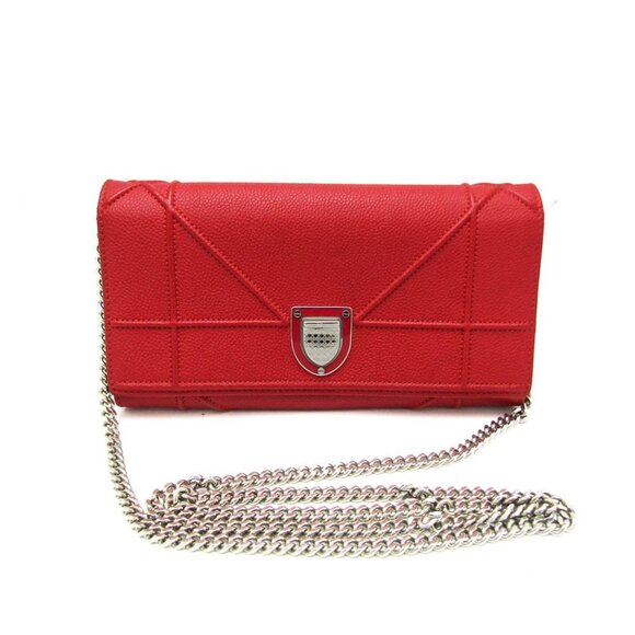DIOR Red Leather Wallet - Picture 1 of 16